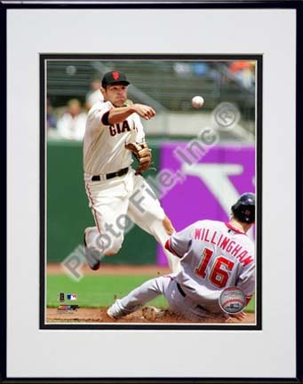 Freddy Sanchez 2010 Action Double Matted 8” x 10” Photograph in Black Anodized Aluminum Frame