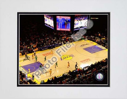 Staples Center Game One of the 2009 - 2010 NBA Finals Double Matted 8” x 10” Photograph (Unframed)