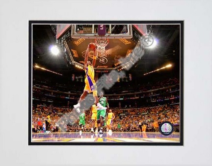 Kobe Bryant Game One of the 2009 - 2010 NBA Finals (#2) Double Matted 8” x 10” Photograph (Unframed)