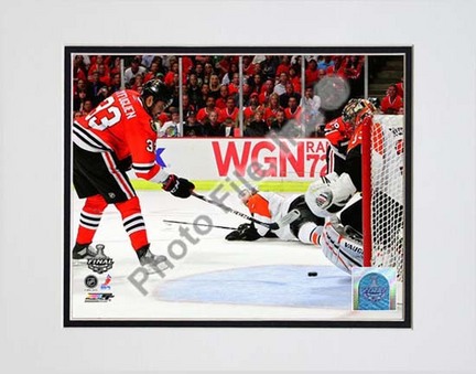 Dustin Byfuglien Game Five of the 2010 NHL Stanley Cup Finals Goal (#19) Double Matted 8” x 10” Photograph (Unframed
