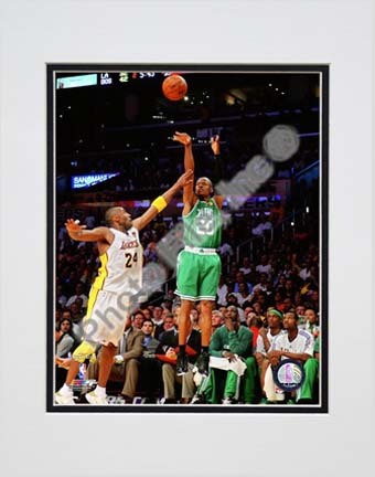 Ray Allen Game Two of the 2009 - 2010 NBA Finals (#6) Double Matted 8” x 10” Photograph (Unframed)