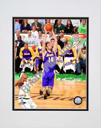 Pau Gasol Game Three of the 2010 NBA Finals Action (#7) Double Matted 8” x 10” Photograph (Unframed)