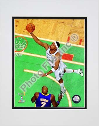 Paul Pierce Game Four of the 2010 NBA Finals Action (#10) Double Matted 8” x 10” Photograph (Unframed)