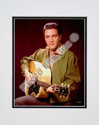Elvis Presley Wearing Olive Jacket (#8) Double Matted 8” x 10” Photograph (Unframed)