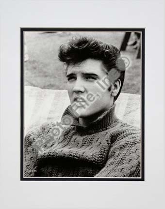 Elvis Presley Wearing Sweater (#11) Double Matted 8” x 10” Photograph (Unframed)