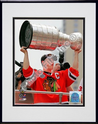 Jonathan Toews Chicago Blackhawks 2010 Stanley Cup Champions Victory Parade (#49) Double Matted 8” x 10” Photograph 