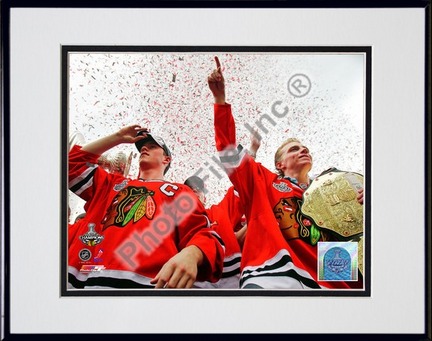 Jonathan Toews & Patrick Kane Chicago Blackhawks 2010 Stanley Cup Champions Victory Parade (#60) Double Matted 8” 