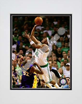 Paul Pierce Game Five of the 2009 - 2010 NBA Finals Action (#13) Double Matted 8” x 10” Photograph (Unframed)