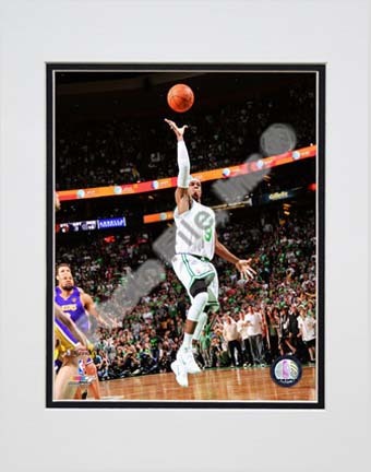 Rajon Rondo Game Five of the 2009 - 2010 NBA Finals Action (#14) Double Matted 8” x 10” Photograph (Unframed)