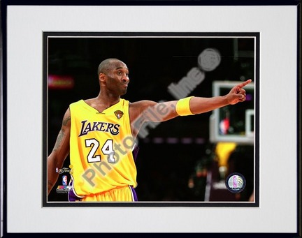 Kobe Bryant - 2010 NBA Finals Game 6 (#16) Double Matted 8” x 10” Photograph in Black Anodized Aluminum Frame