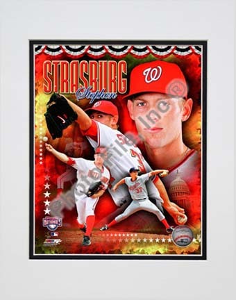 Stephen Strasburg Portrait Plus Double Matted 8” x 10” Photograph (Unframed)