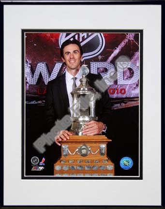 Ryan Miller - 2010 Vezina Trophy Double Matted 8” x 10” Photograph in Black Anodized Aluminum Frame