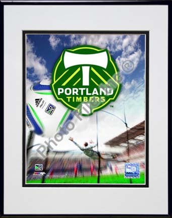 Portland Timbers 2010 "Team Logo" Double Matted 8” x 10” Photograph in Black Anodized Aluminum Frame