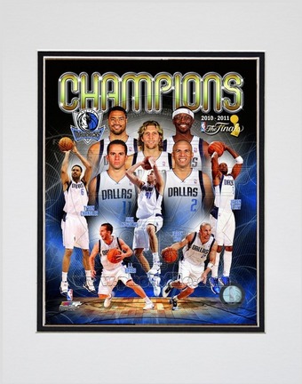 Dallas Mavericks 2011 NBA Finals Championship Composite Double Matted 8" X 10" Photograph (Unframed)