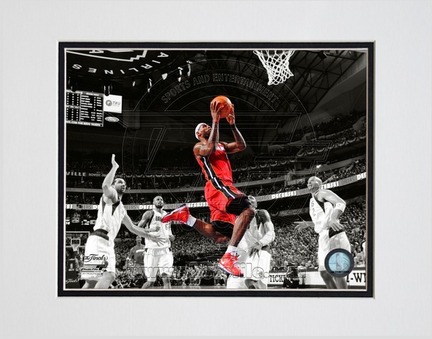 LeBron James Miami Heat 2011 NBA Finals "Game 3" Spotlight Action (#20) Double Matted 8" X 10" Photo