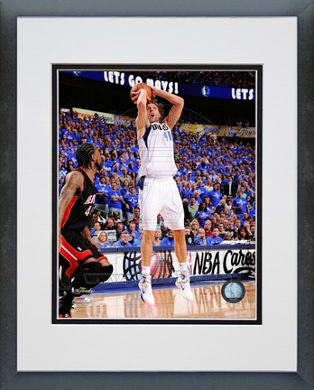 Dirk Nowitzki Dallas Mavericks 2011 NBA Finals "Game 5" Action (#22) Double Matted 8" X 10" Photogra