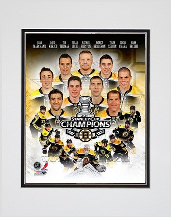 Boston Bruins 2011 NHL Stanley Cup Championship Composite Double Matted 8" X 10" Photograph (Unframed)