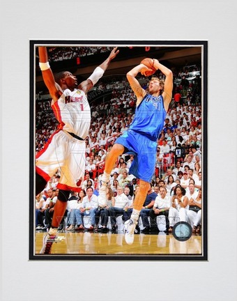 Dirk Nowitzki Dallas Mavericks 2011 NBA Finals "Game 6" Action Double Matted 8" X 10" Photograph (Un