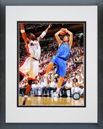 Dirk Nowitzki Dallas Mavericks 2011 NBA Finals "Game 6" Action Double Matted 8" X 10" Photograph in 