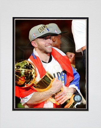 Jose Juan Barea Dallas Mavericks 2011 NBA Finals "Championship Trophy Game 6" (#44) Double Matted 8" X 10