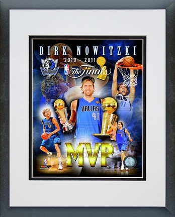 Dirk Nowitzki Dallas Mavericks 2011 NBA Finals "MVP Portrait Plus" Double Matted 8" X 10" Photograph