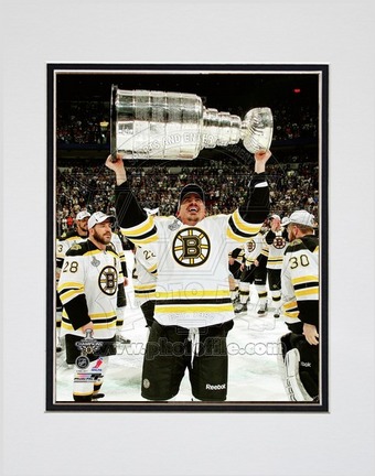 Tomas Kaberle Boston Bruins 2011 NHL Stanley Cup Finals "With the Stanley Cup" (#52) Double Matted 8" X 1