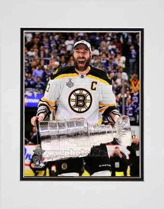 Zdeno Chara Boston Bruins 2011 NHL Stanley Cup Finals "With the Stanley Cup" (#42) Double Matted 8" X 10&