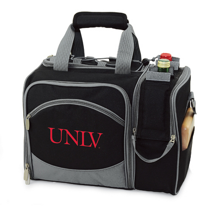 Las Vegas (UNLV) Runnin’ Rebels Black "Malibu" Insulated Picnic Tote / Shoulder Pack with Screen Printed Log