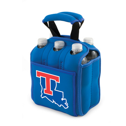 Louisiana Tech Bulldogs Blue "Six Pack" Insulated Cooler Tote with Screen Printed Logo