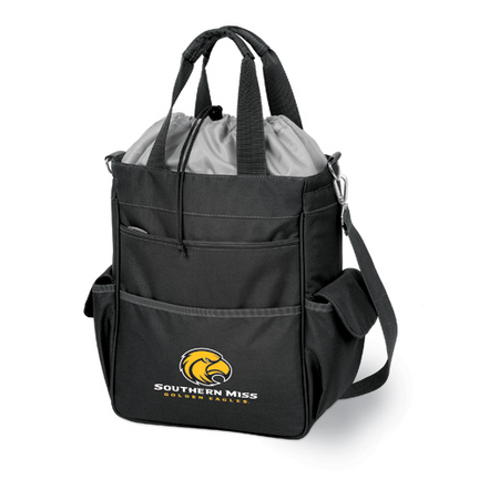 Southern Mississippi Golden Eagles Black "Activo" Waterproof Tote with Screen Printed Logo