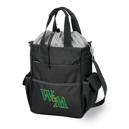 William & Mary Tribe Black "Activo" Waterproof Tote with Screen Printed Logo