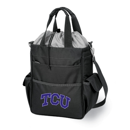 Texas Christian Horned Frogs Black "Activo" Waterproof Tote with Screen Printed Logo