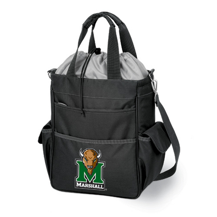 Marshall Thundering Herd Black "Activo" Waterproof Tote with Screen Printed Logo