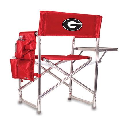 Georgia Bulldogs Red Sports Chair with Screen Printed Logo