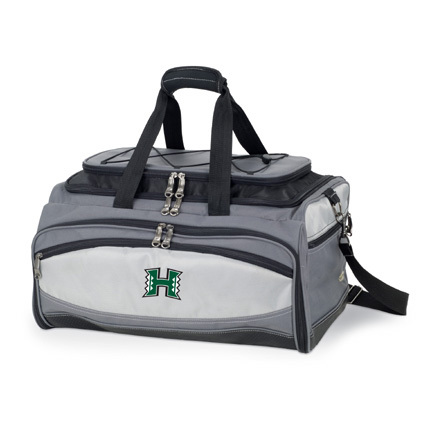 Hawaii Rainbow Warriors Tote with Cooler, 3-Piece BBQ Set and Grill