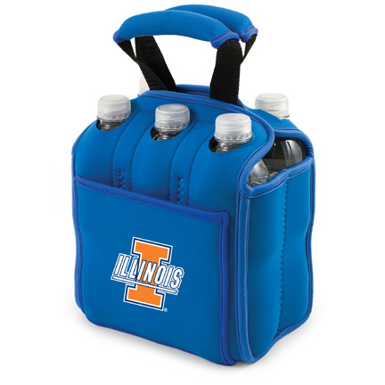 Illinois Fighting Illini "Six Pack" Insulated Cooler Tote with Screen Printed Logo