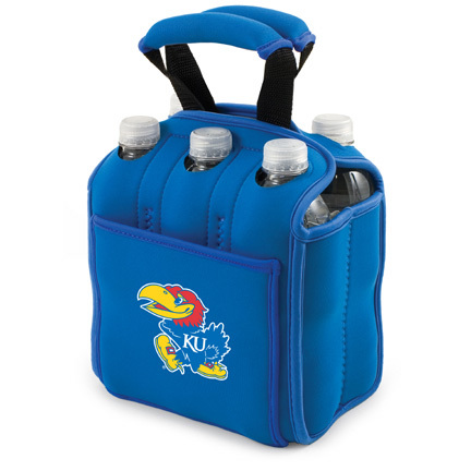 Kansas Jayhawks "Six Pack" Insulated Cooler Tote with Screen Printed Logo
