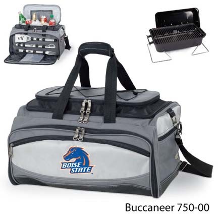 Boise State Broncos Tote with Cooler, 3-Piece BBQ Set and Grill