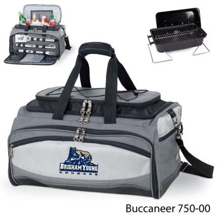 Brigham Young (BYU) Cougars Tote with Cooler, 3-Piece BBQ Set and Grill