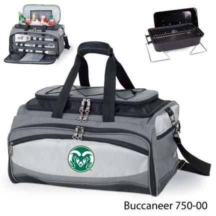 Colorado State Rams Tote with Cooler, 3-Piece BBQ Set and Grill