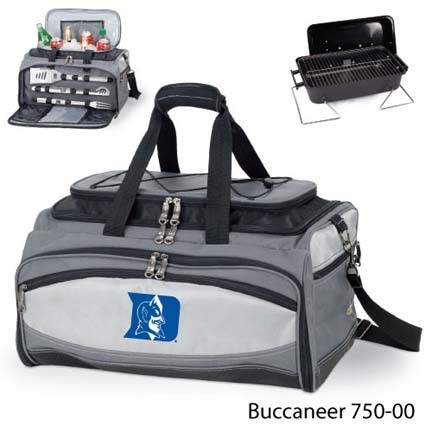 Duke Blue Devils Tote with Cooler, 3-Piece BBQ Set and Grill