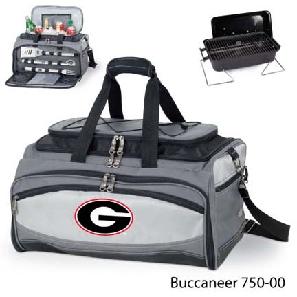 Georgia Bulldogs Tote with Cooler, 3-Piece BBQ Set and Grill