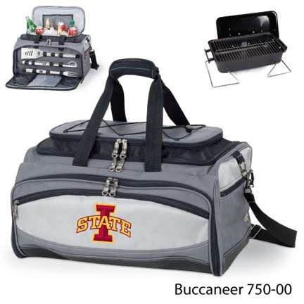 Iowa State Cyclones Tote with Cooler, 3-Piece BBQ Set and Grill