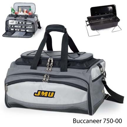 James Madison Dukes Tote with Cooler, 3-Piece BBQ Set and Grill