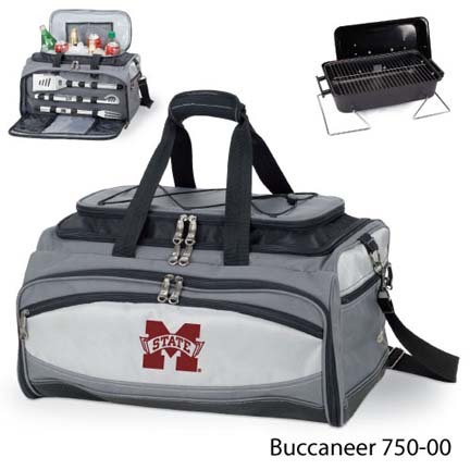 Mississippi State Bulldogs Tote with Cooler, 3-Piece BBQ Set and Grill