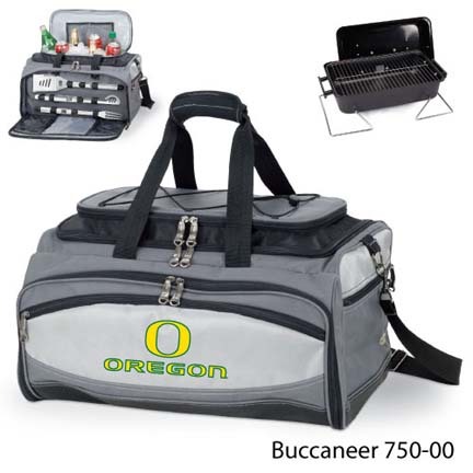 Oregon Ducks Tote with Cooler, 3-Piece BBQ Set and Grill