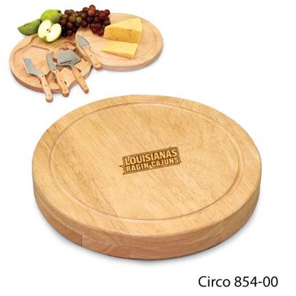 Louisiana Lafayette Ragin Cajuns Cheese Board with Cheese Tools