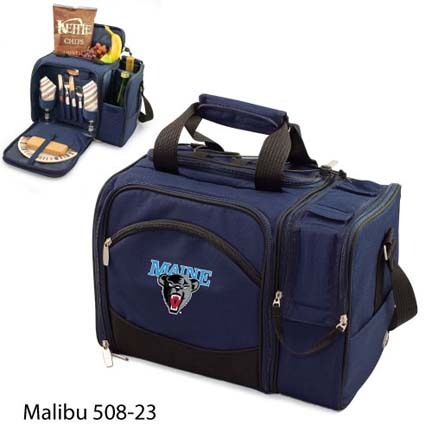 Maine Black Bears "Malibu" Insulated Picnic Tote / Shoulder Pack with Screen Printed Logo