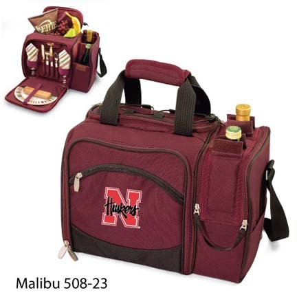 Nebraska Cornhuskers "Malibu" Insulated Picnic Tote / Shoulder Pack with Screen Printed Logo