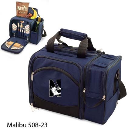 Northwestern Wildcats "Malibu" Insulated Picnic Tote / Shoulder Pack with Screen Printed Logo